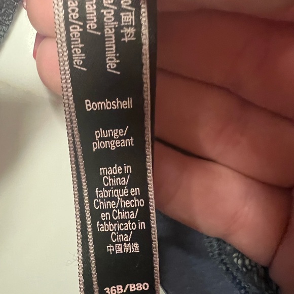 Victoria’s Secret Bombshell Lace Trimmed Bra in Dusty Blue 36 B - Picture 3 of 3